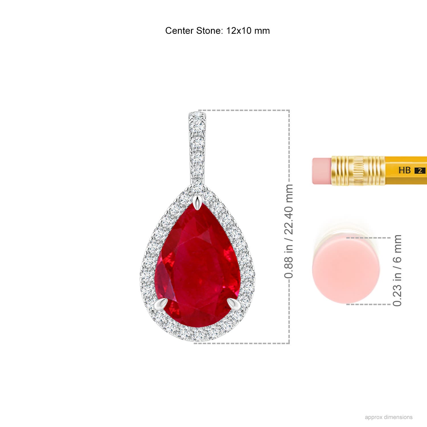 AAA - Ruby / 5.25 CT / 14 KT White Gold