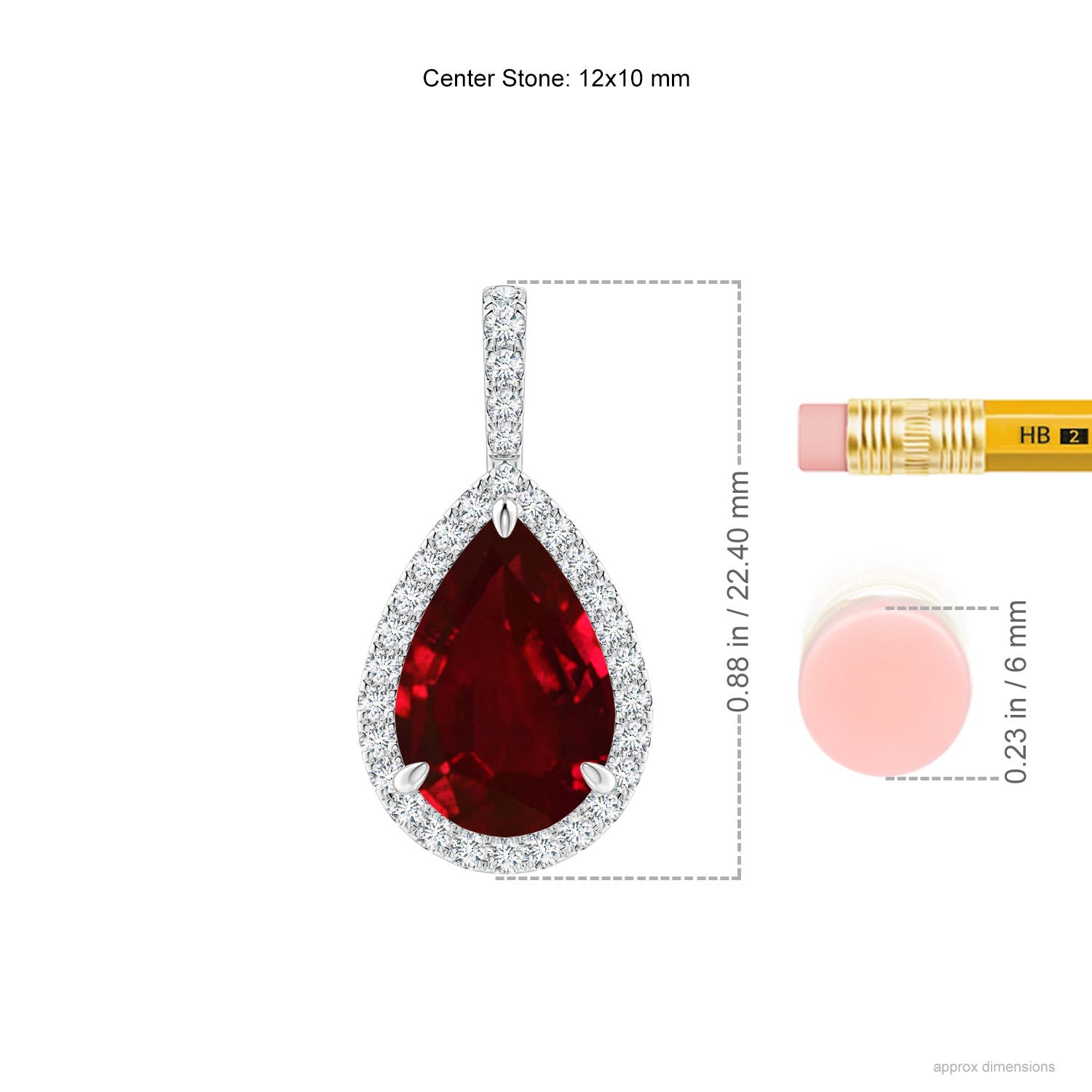 AAAA - Ruby / 5.25 CT / 14 KT White Gold