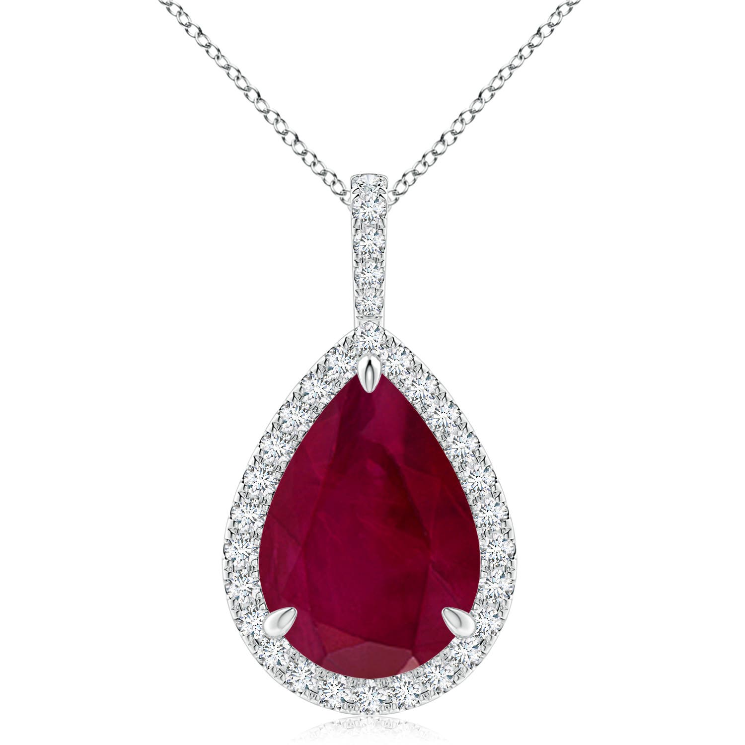 A - Ruby / 8.25 CT / 14 KT White Gold