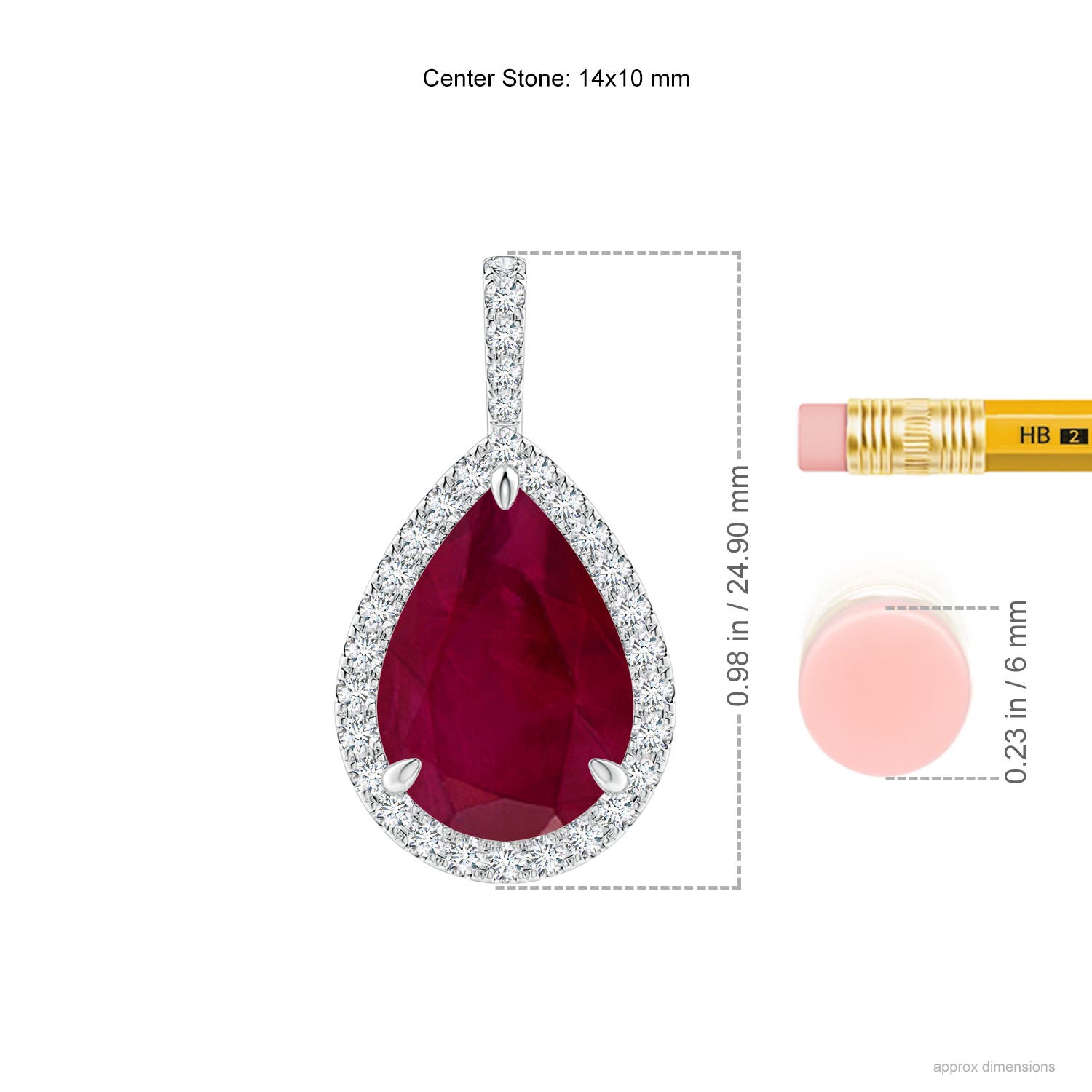 A - Ruby / 8.25 CT / 14 KT White Gold