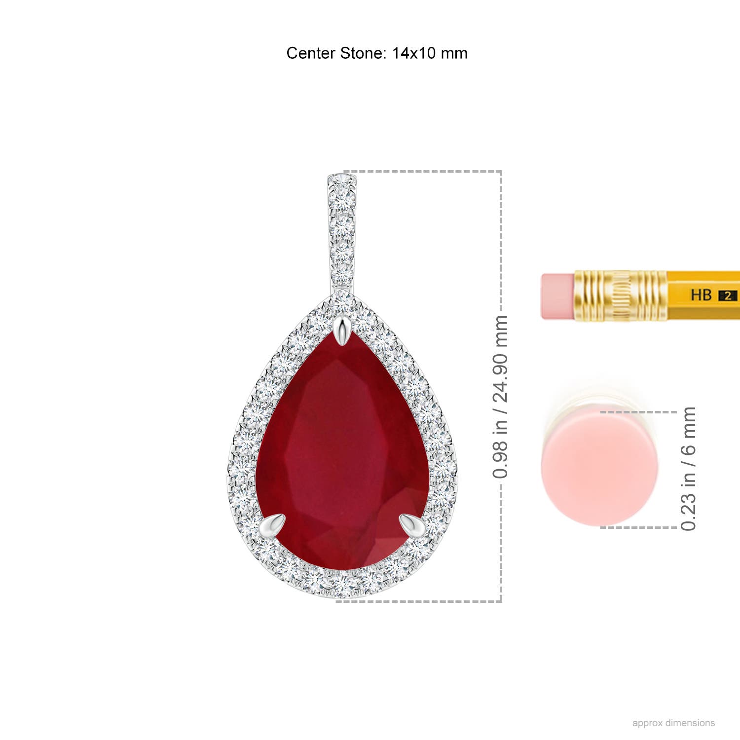 AA - Ruby / 8.25 CT / 14 KT White Gold