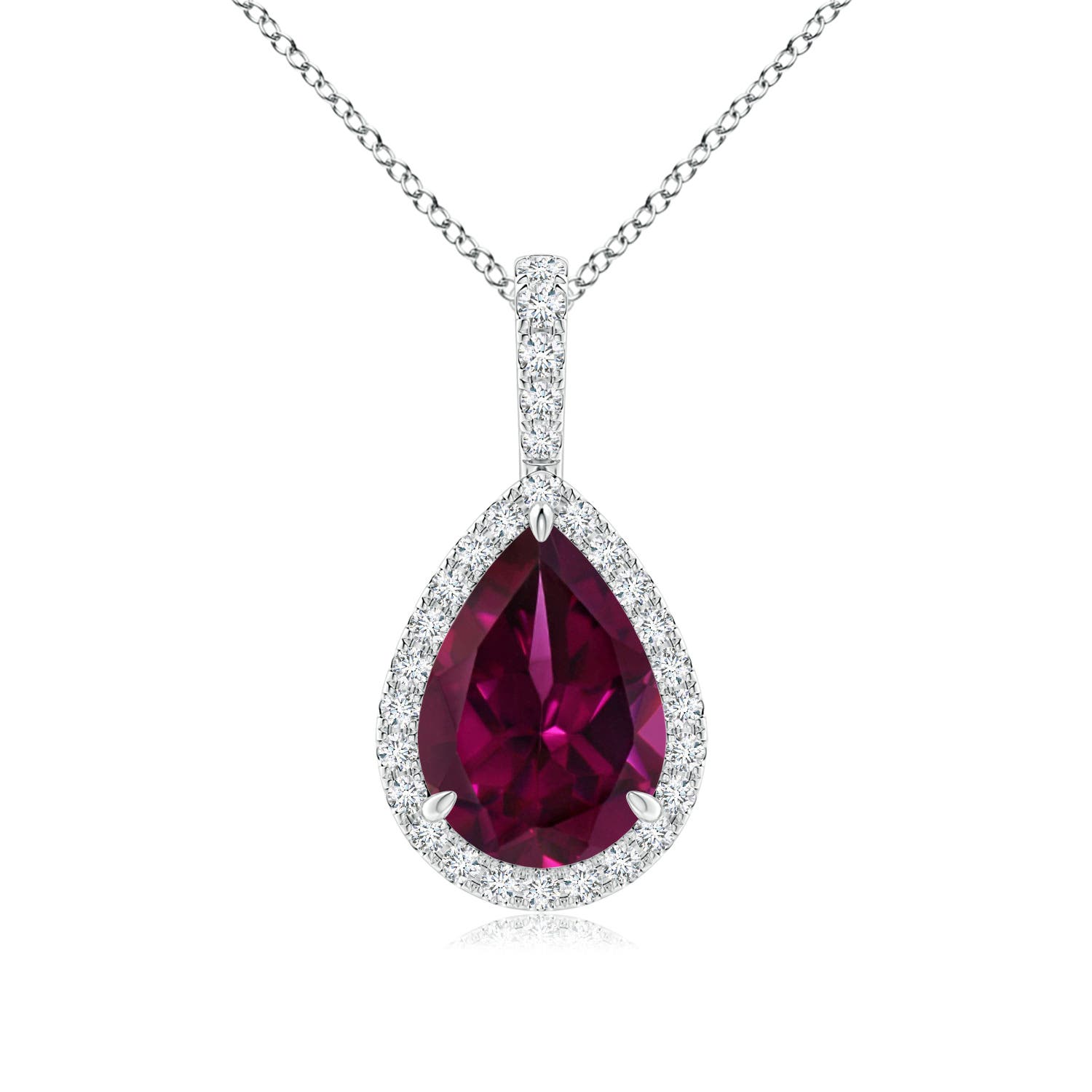 Shop Platinum Rhodolite Garnet Pendants for Women | Angara