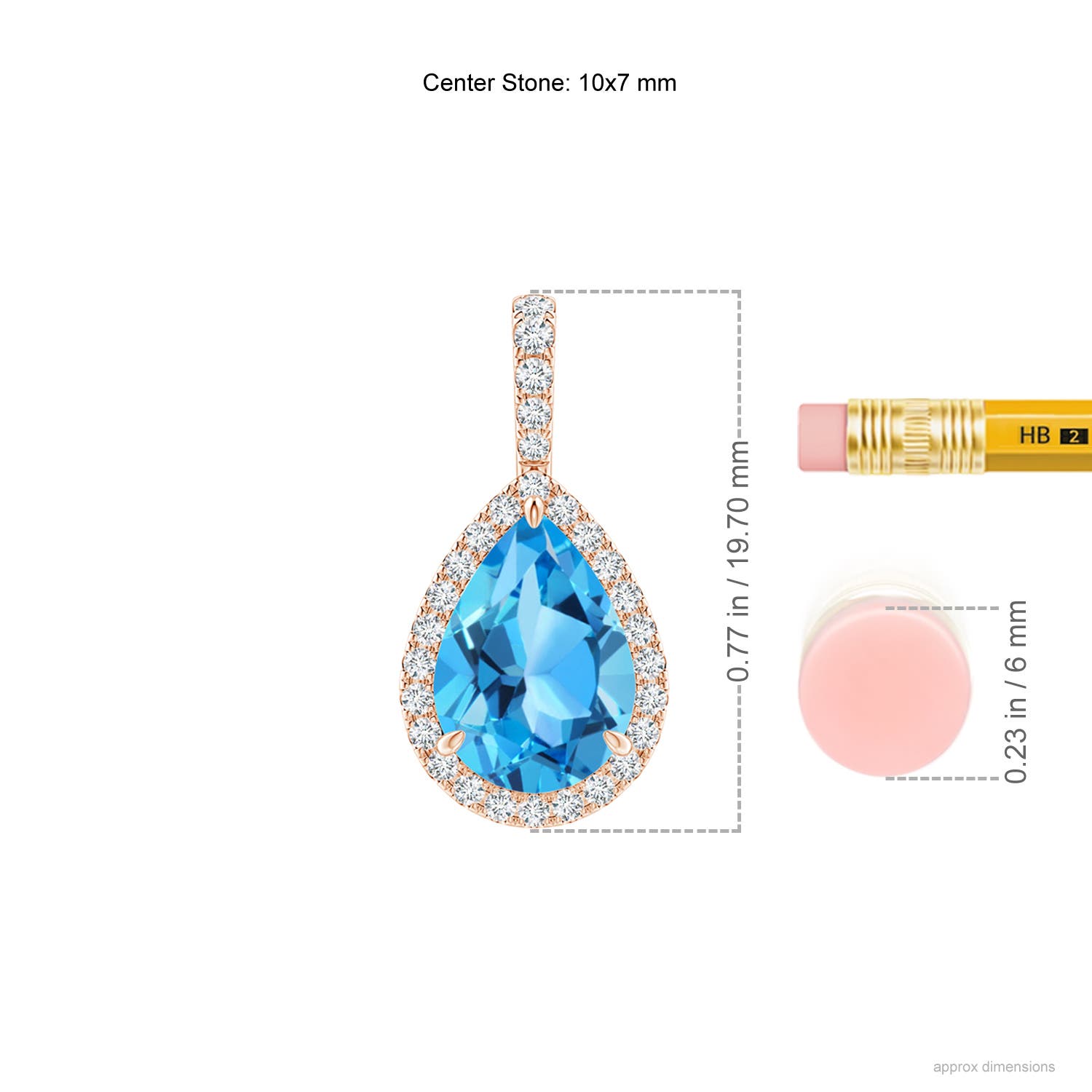 AAA - Swiss Blue Topaz / 2.48 CT / 14 KT Rose Gold