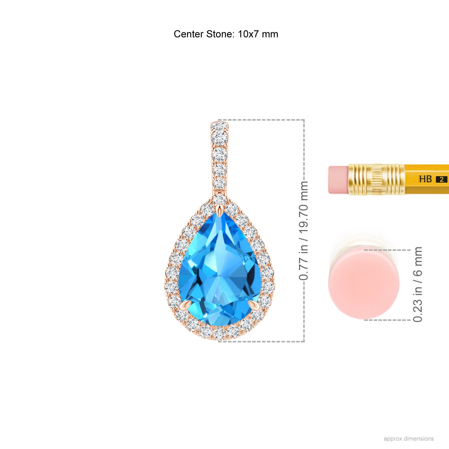 AAAA - Swiss Blue Topaz / 2.48 CT / 14 KT Rose Gold