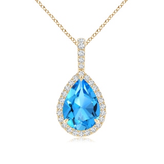 Pear AAAA Swiss Blue Topaz