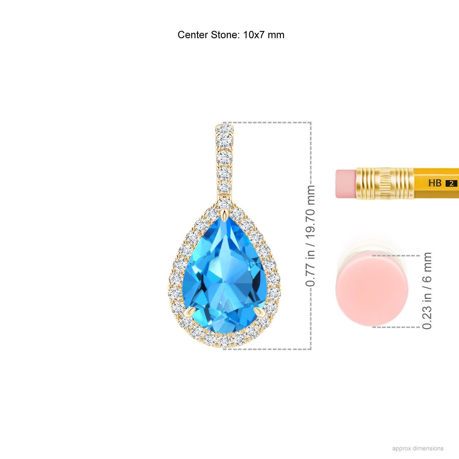 AAAA - Swiss Blue Topaz / 2.48 CT / 14 KT Yellow Gold