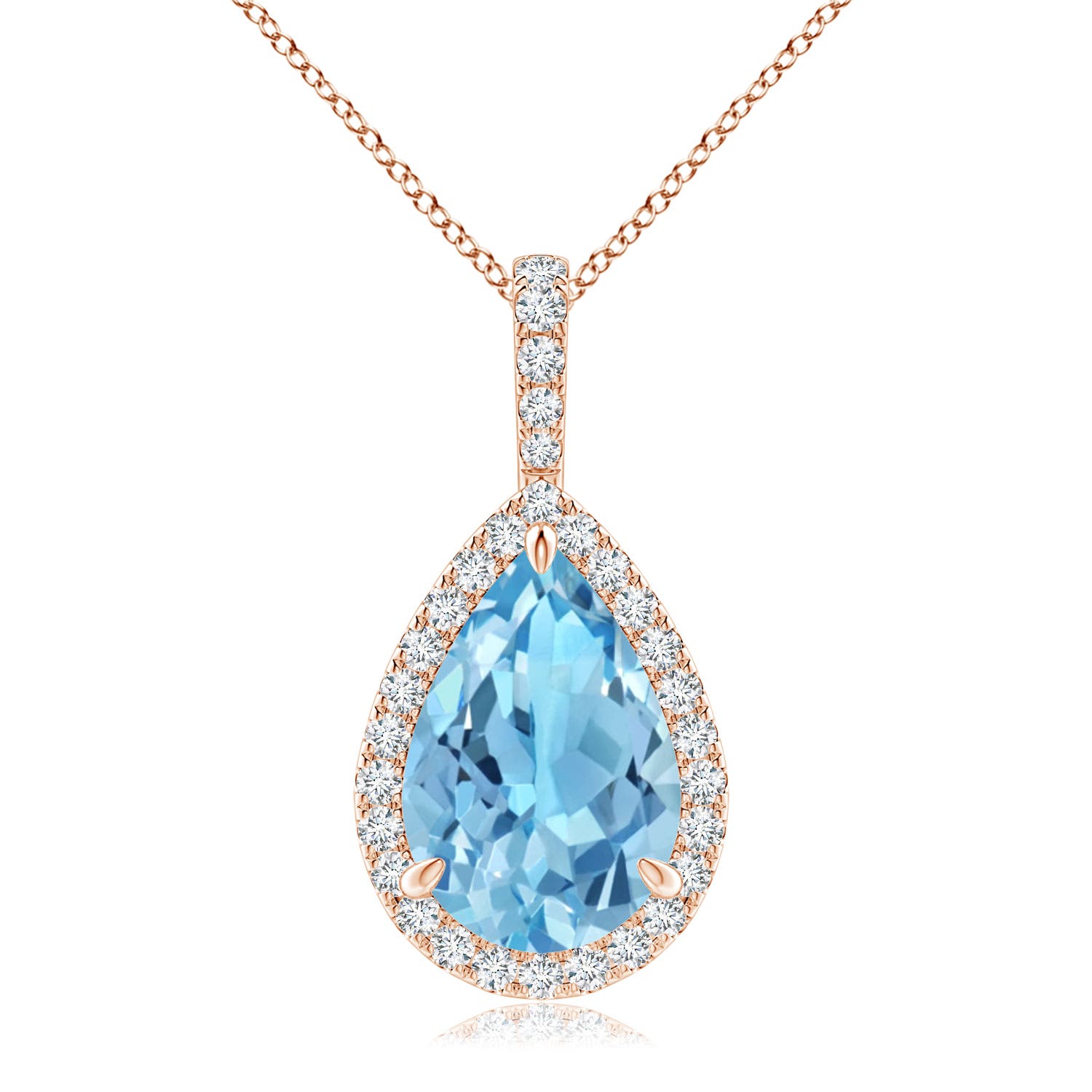 A - Swiss Blue Topaz / 4.05 CT / 14 KT Rose Gold