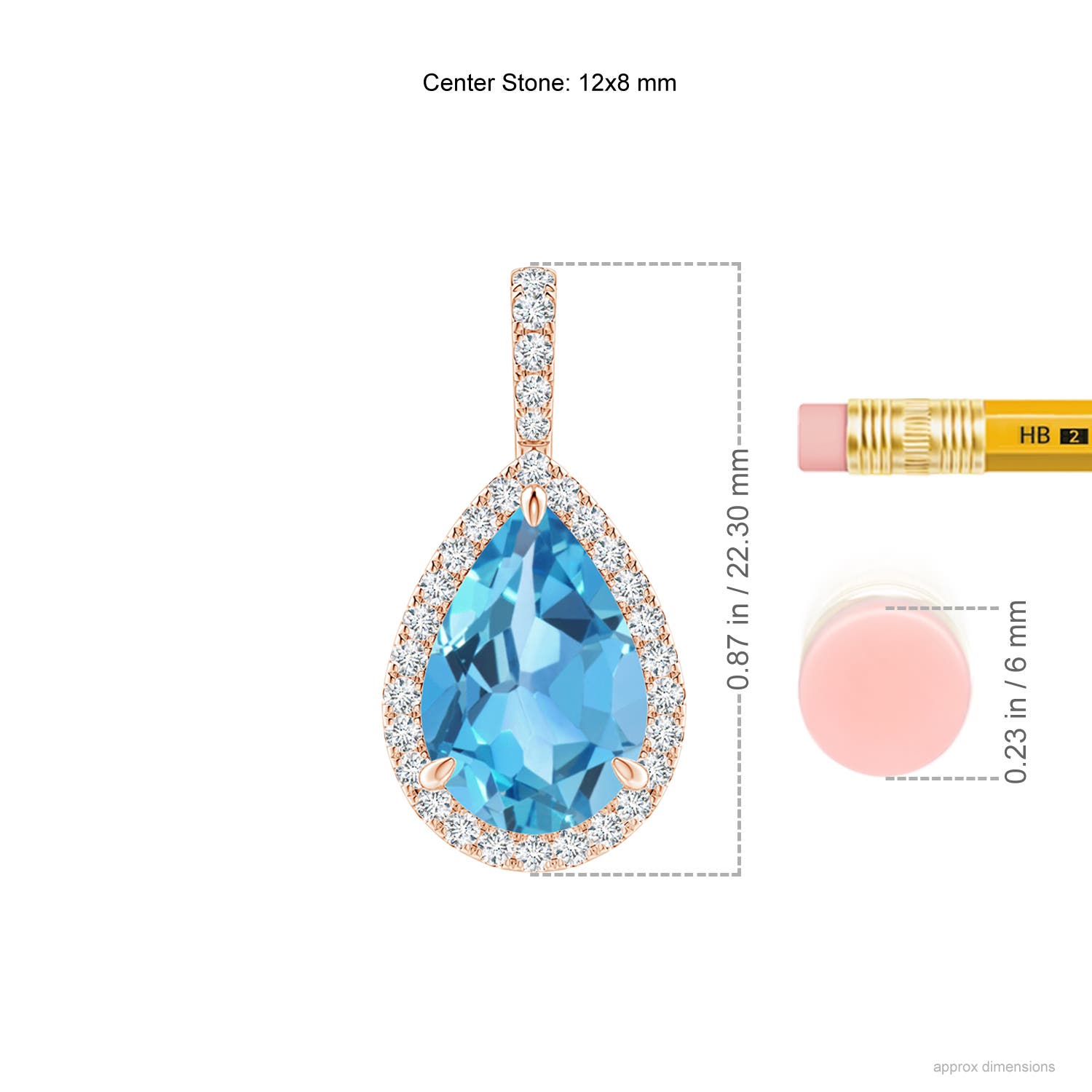 AA - Swiss Blue Topaz / 4.05 CT / 14 KT Rose Gold