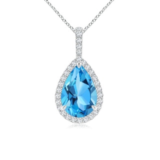 Pear AAA Swiss Blue Topaz