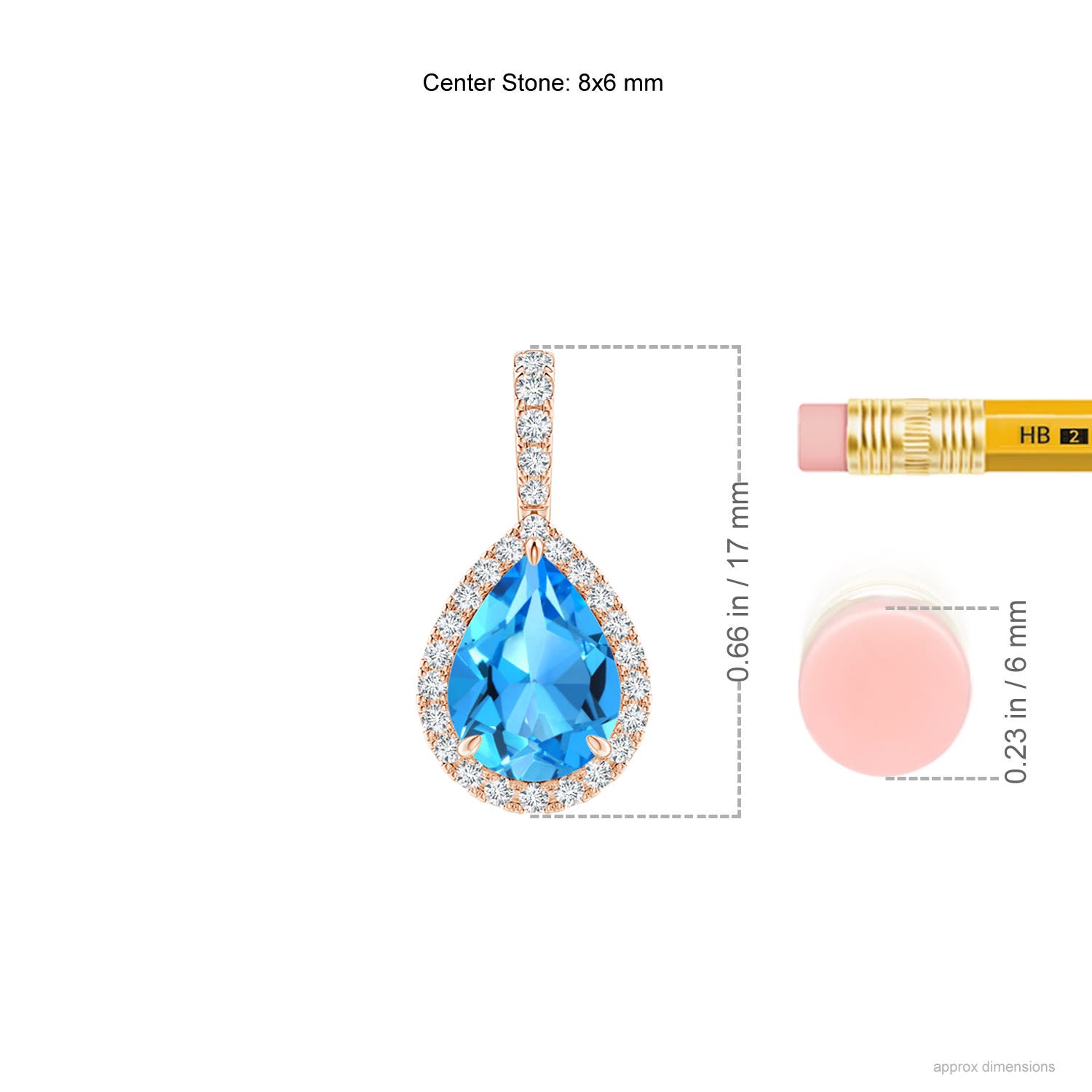 AAAA - Swiss Blue Topaz / 1.7 CT / 14 KT Rose Gold