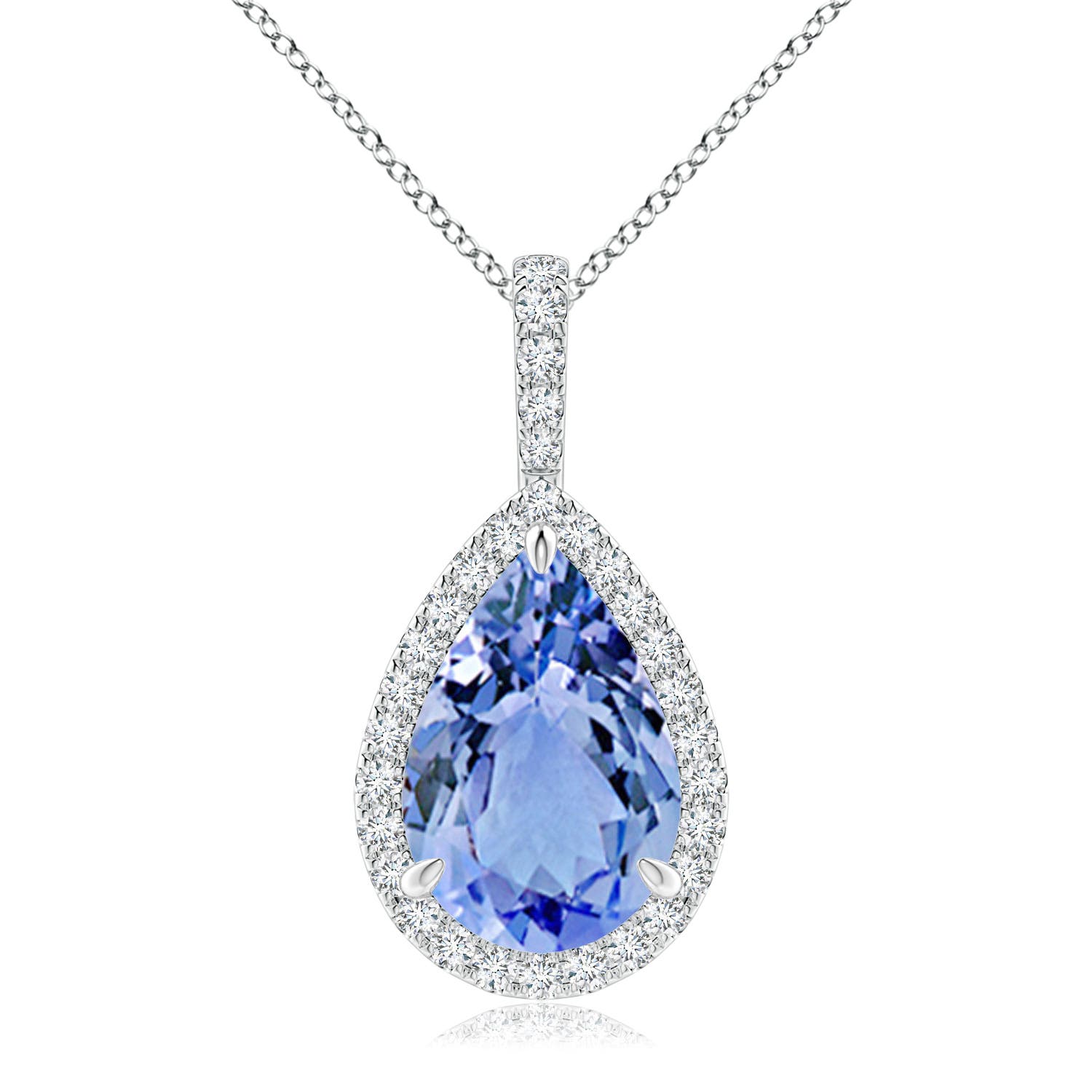 A - Tanzanite / 3.35 CT / 14 KT White Gold