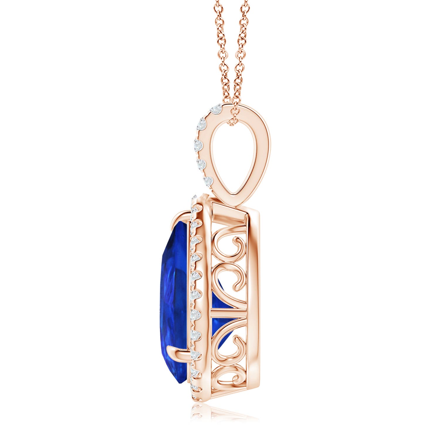 AAA - Tanzanite / 3.35 CT / 14 KT Rose Gold