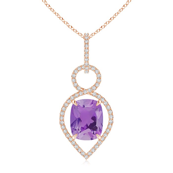 A - Amethyst / 3 CT / 14 KT Rose Gold