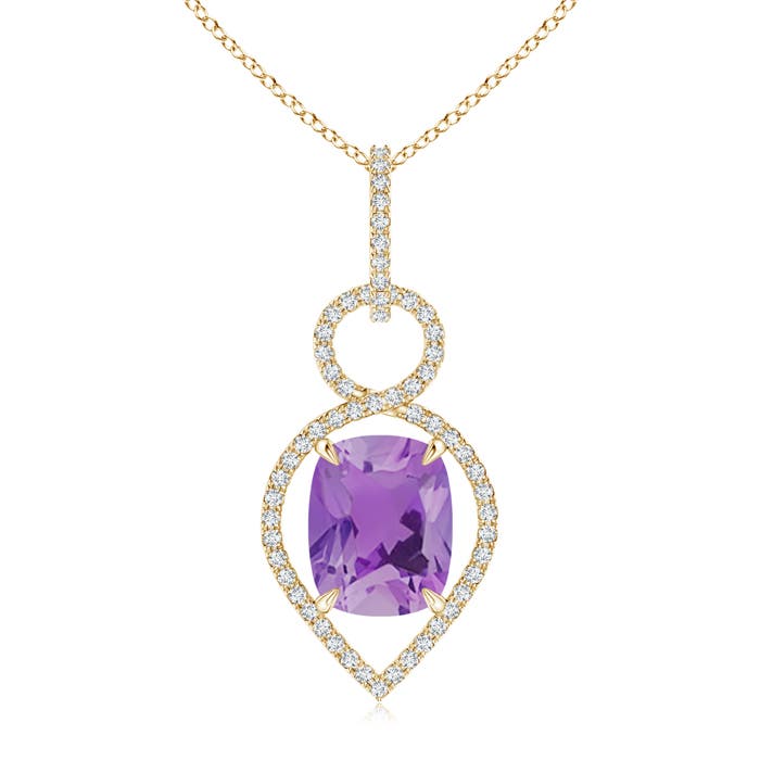 A - Amethyst / 3 CT / 14 KT Yellow Gold