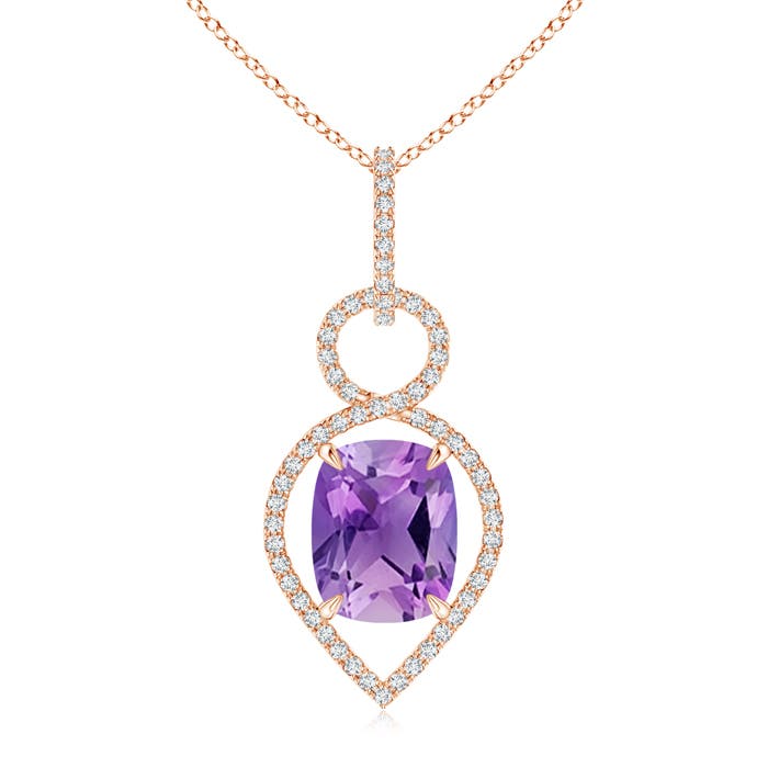 AA - Amethyst / 3 CT / 14 KT Rose Gold