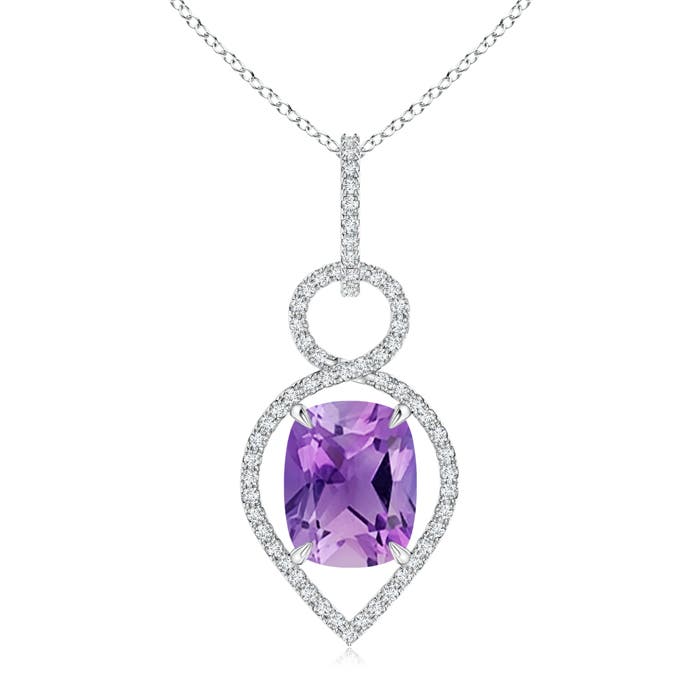 AA - Amethyst / 3 CT / 14 KT White Gold