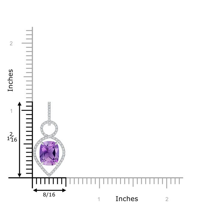 AA - Amethyst / 3 CT / 14 KT White Gold