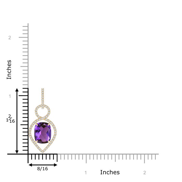 AAAA - Amethyst / 3 CT / 14 KT Yellow Gold