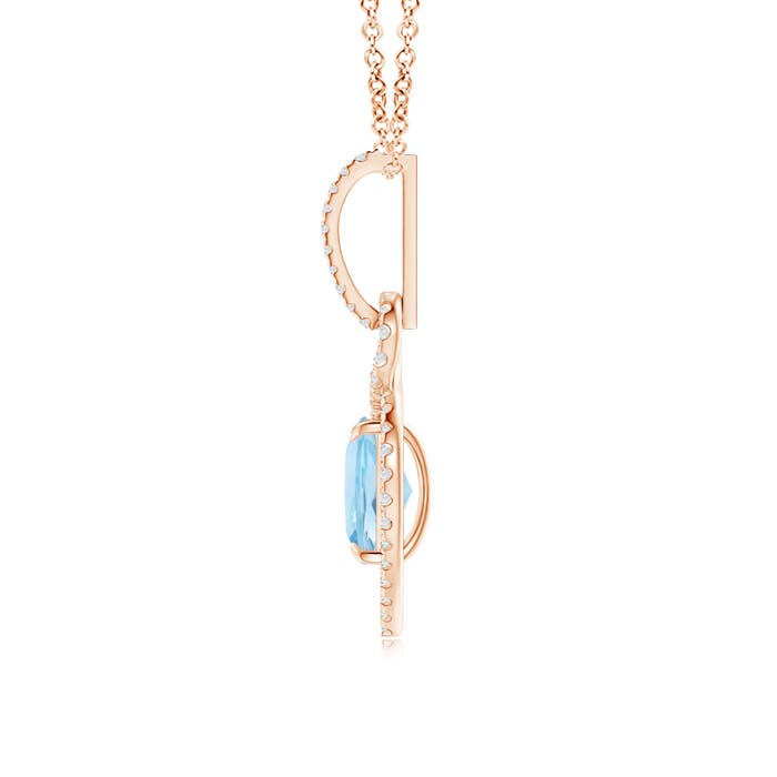 AAA - Aquamarine / 1.44 CT / 14 KT Rose Gold