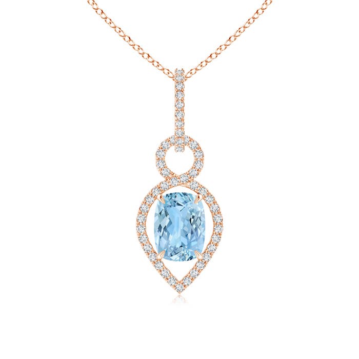 AAAA - Aquamarine / 1.44 CT / 14 KT Rose Gold