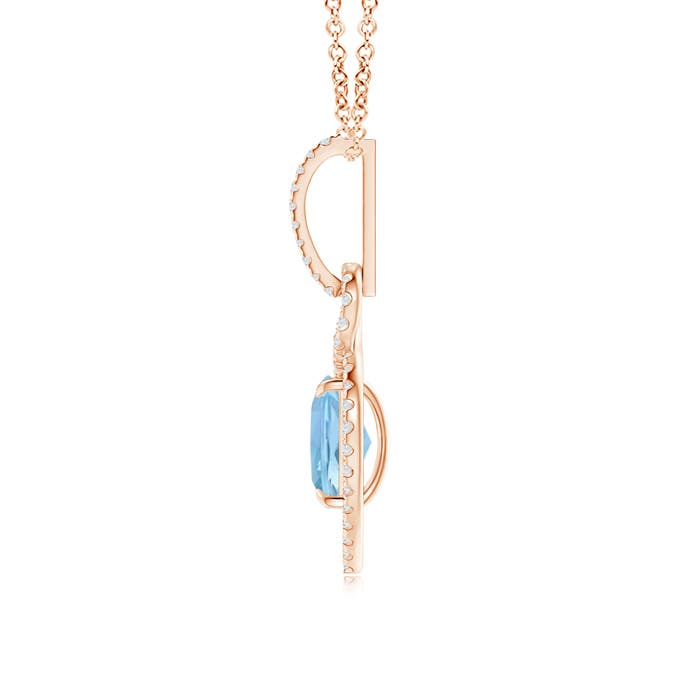 AAAA - Aquamarine / 1.44 CT / 14 KT Rose Gold