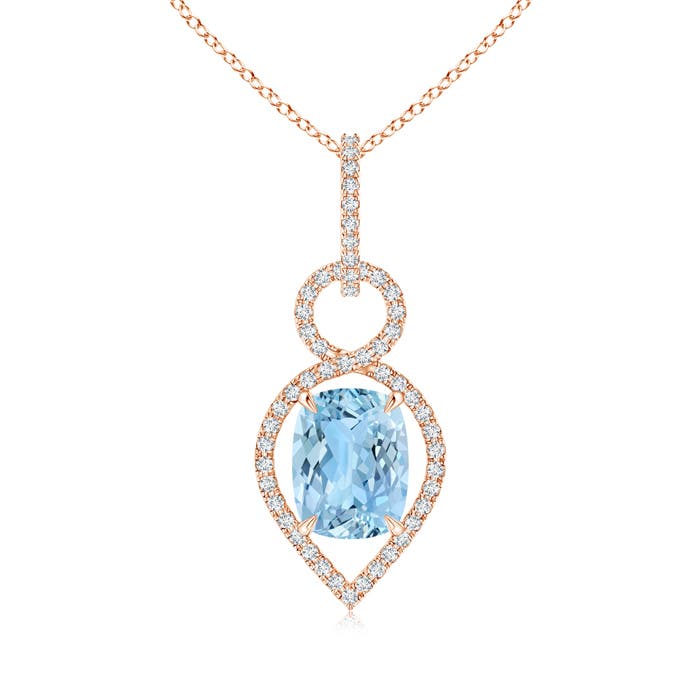 AAAA - Aquamarine / 2.12 CT / 14 KT Rose Gold