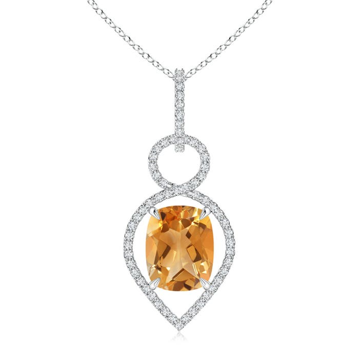 A - Citrine / 2.95 CT / 14 KT White Gold