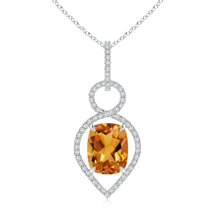 AA - Citrine / 2.95 CT / 14 KT White Gold