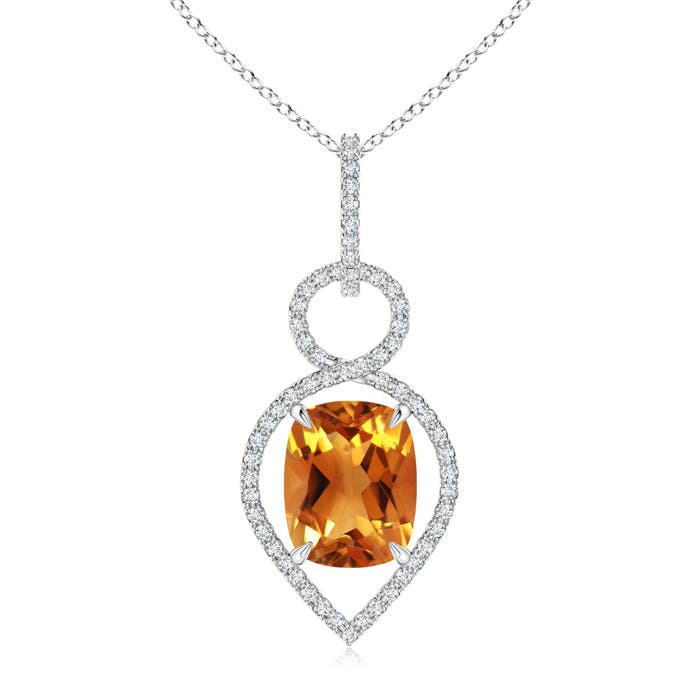 AAA - Citrine / 2.95 CT / 14 KT White Gold