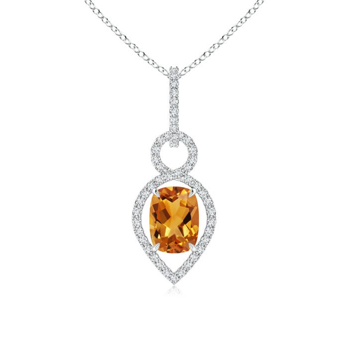 AA - Citrine / 1.59 CT / 14 KT White Gold