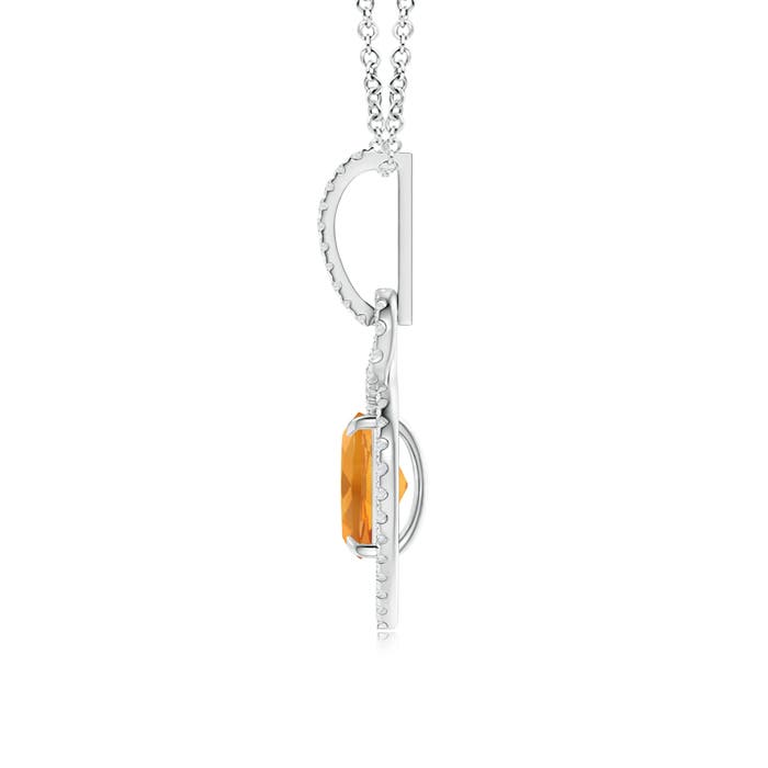 AA - Citrine / 1.59 CT / 14 KT White Gold