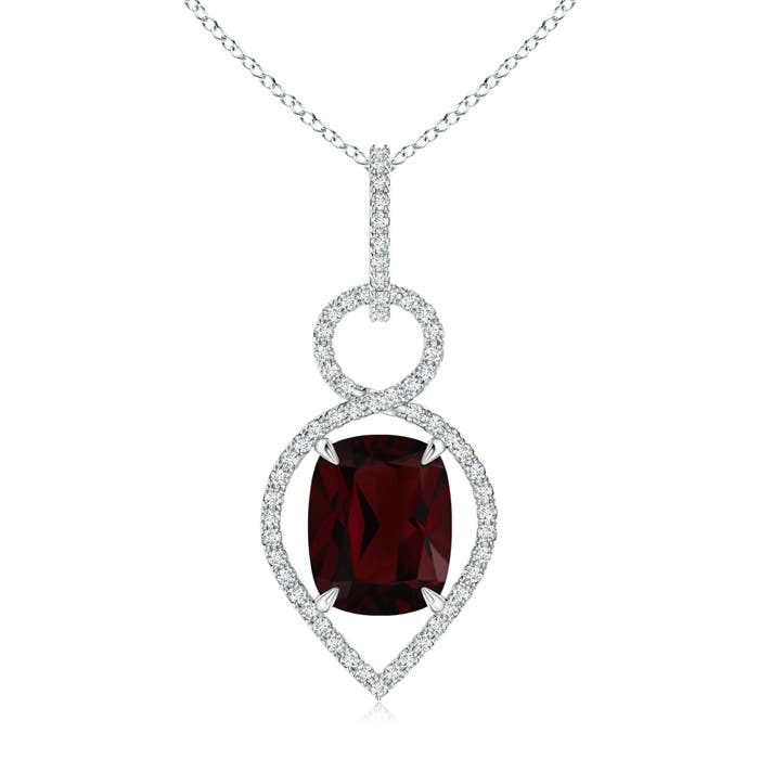 A - Garnet / 3.65 CT / 14 KT White Gold