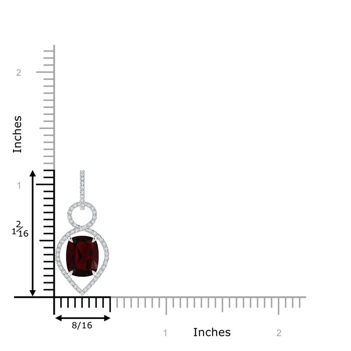 A - Garnet / 3.65 CT / 14 KT White Gold