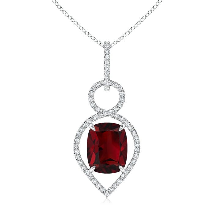 AAA - Garnet / 3.65 CT / 14 KT White Gold