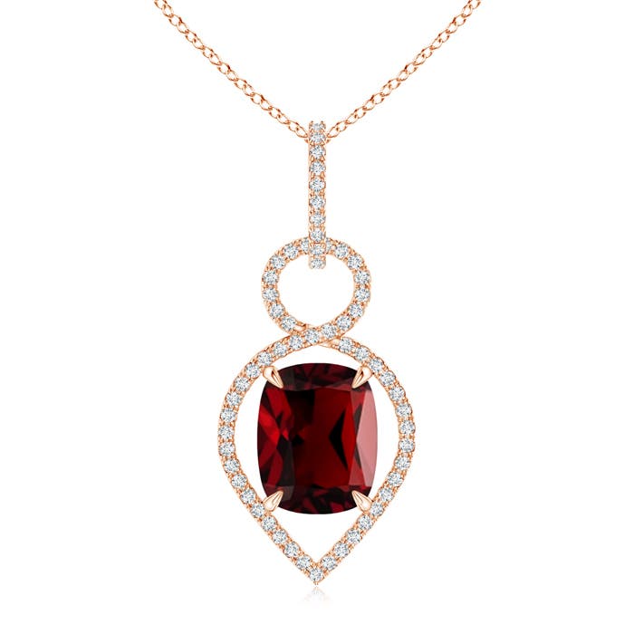 AAAA - Garnet / 3.65 CT / 14 KT Rose Gold