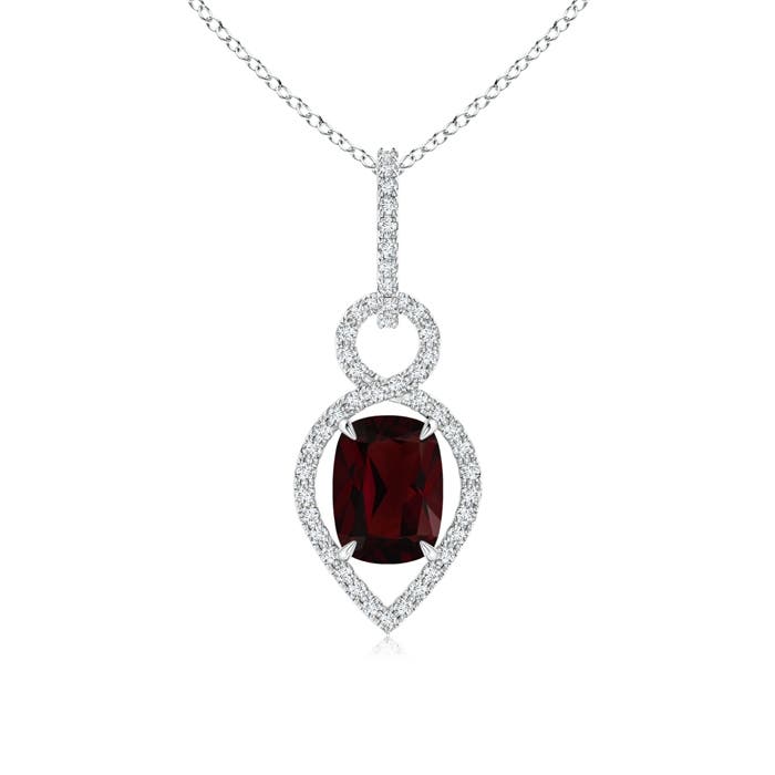 A - Garnet / 1.84 CT / 14 KT White Gold