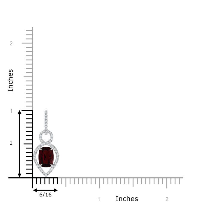 A - Garnet / 1.84 CT / 14 KT White Gold