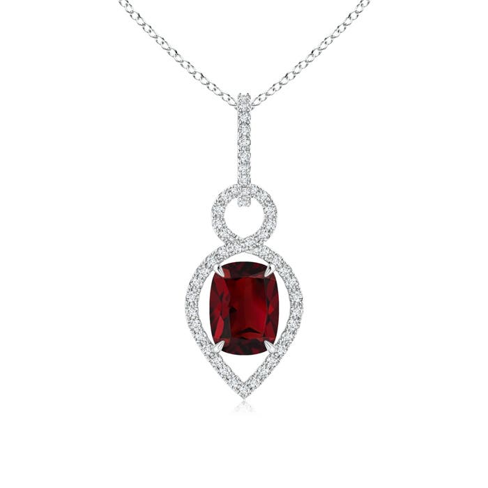 AAA - Garnet / 1.84 CT / 14 KT White Gold