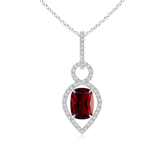 AAAA - Garnet / 1.84 CT / 14 KT White Gold