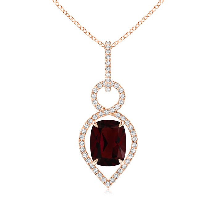 A - Garnet / 3.17 CT / 14 KT Rose Gold