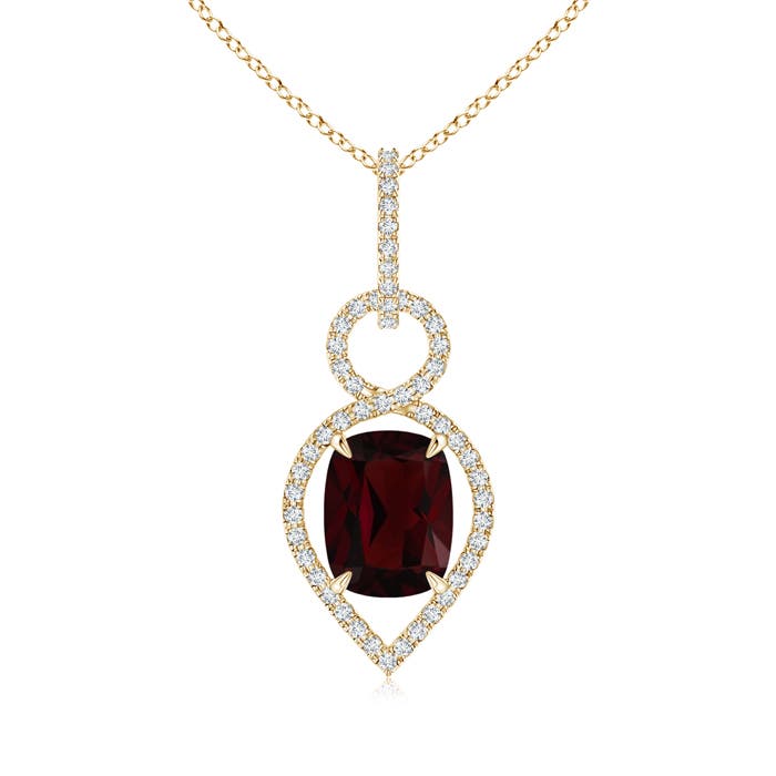 A - Garnet / 3.17 CT / 14 KT Yellow Gold