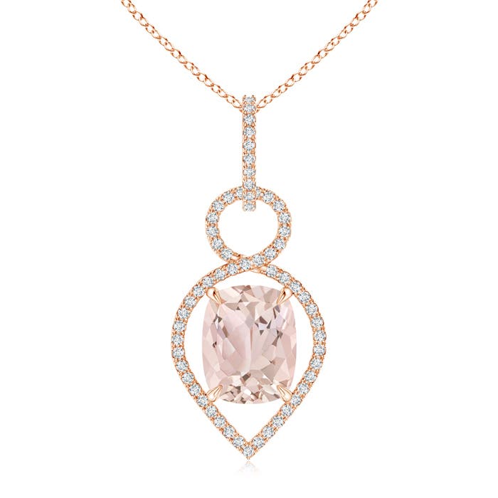 A - Morganite / 3 CT / 14 KT Rose Gold