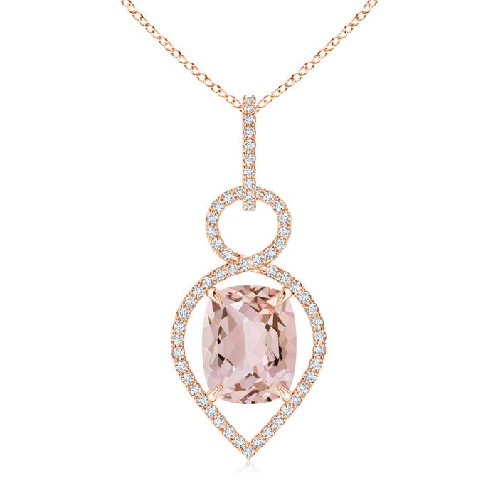 AA - Morganite / 3 CT / 14 KT Rose Gold