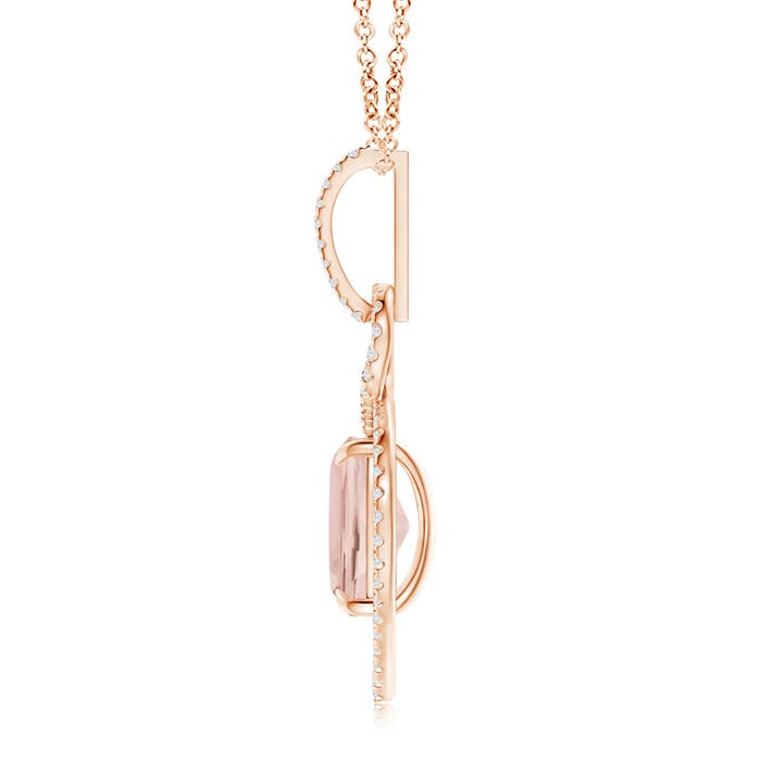 AA - Morganite / 3 CT / 14 KT Rose Gold