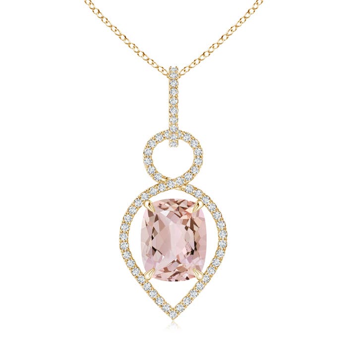 AA - Morganite / 3 CT / 14 KT Yellow Gold