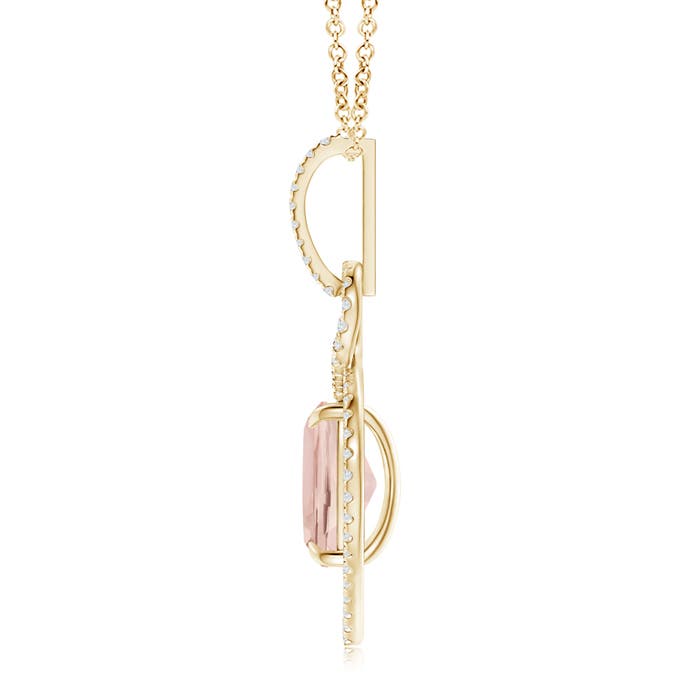 AA - Morganite / 3 CT / 14 KT Yellow Gold