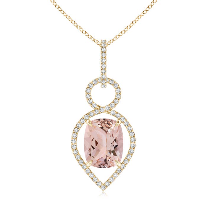 AAA - Morganite / 3 CT / 14 KT Yellow Gold