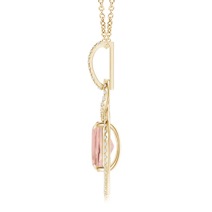 AAA - Morganite / 3 CT / 14 KT Yellow Gold