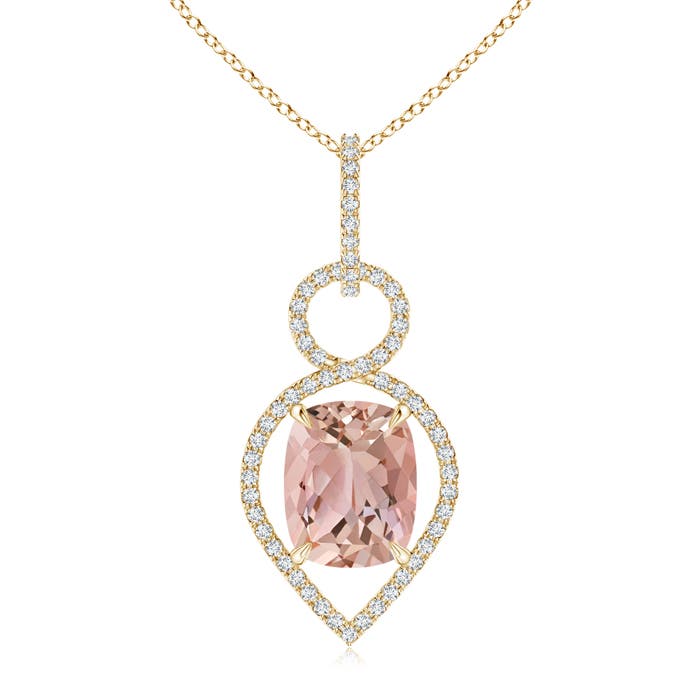 AAAA - Morganite / 3 CT / 14 KT Yellow Gold