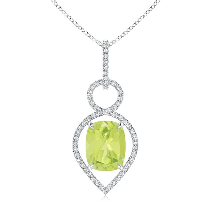 A - Peridot / 3.2 CT / 14 KT White Gold